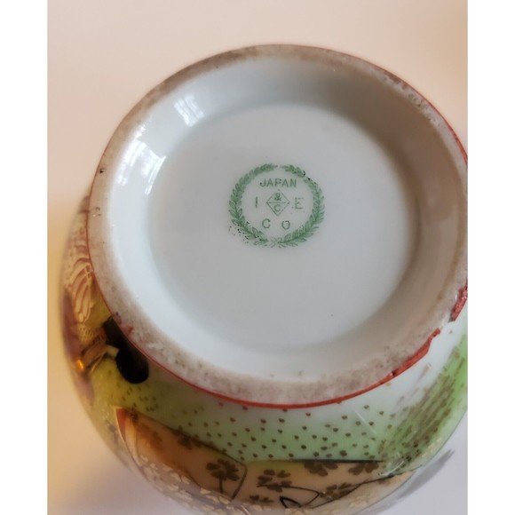 A Vintage Hand Painted Japanese Porcelain Ginger Jar I E & C Co Japan As-Is - Picture 2 of 12